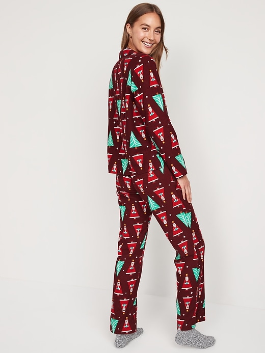 Image number 2 showing, Printed Flannel Pajama Set