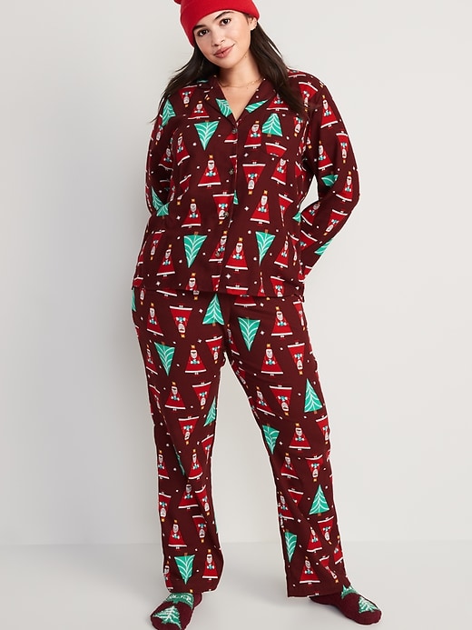 Image number 5 showing, Printed Flannel Pajama Set