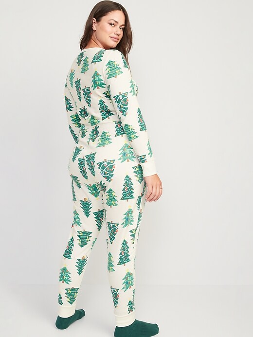 Matching Printed Thermal-Knit One-Piece Pajamas | Old Navy
