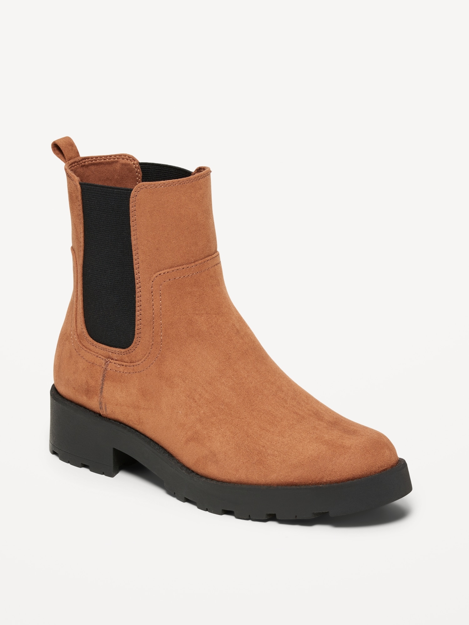 Old Navy Faux-Suede Chelsea Boots for Women brown. 1