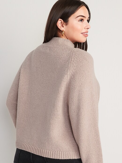 Image number 6 showing, Melange Cozy Mock-Neck Sweater