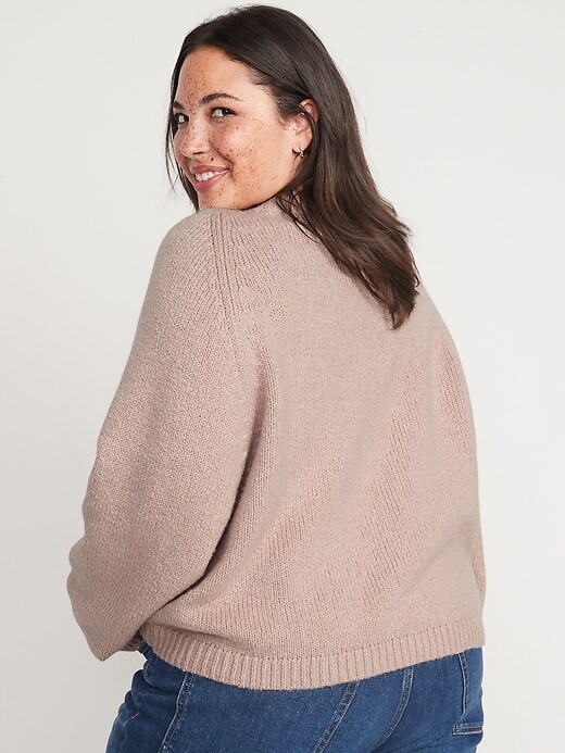 Image number 8 showing, Melange Cozy Mock-Neck Sweater