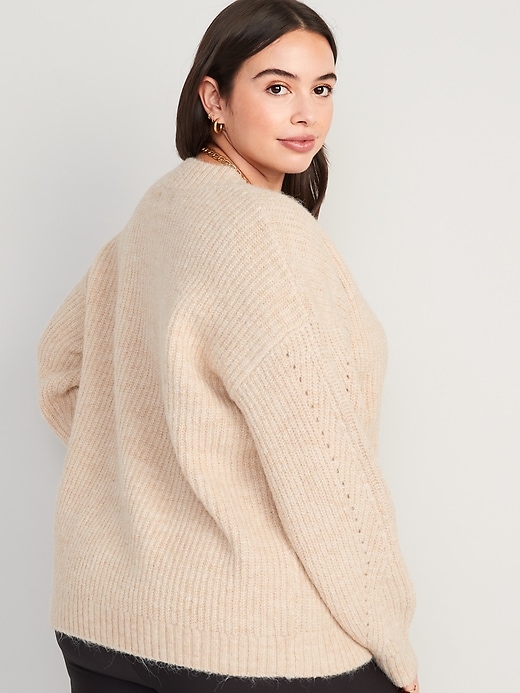 Image number 6 showing, Cozy Shaker-Stitch Cardigan Sweater for Women