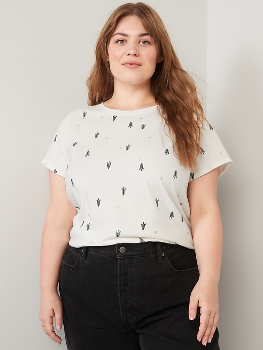 Image number 7 showing, EveryWear Holiday Printed T-Shirt for Women