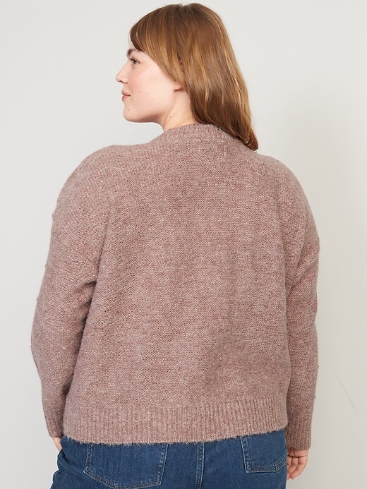 Image number 8 showing, Heathered Cable-Knit Sweater for Women
