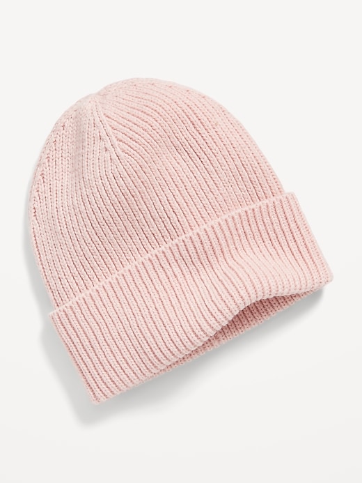 Gender-Neutral Rib-Knit Beanie Hat for Adults