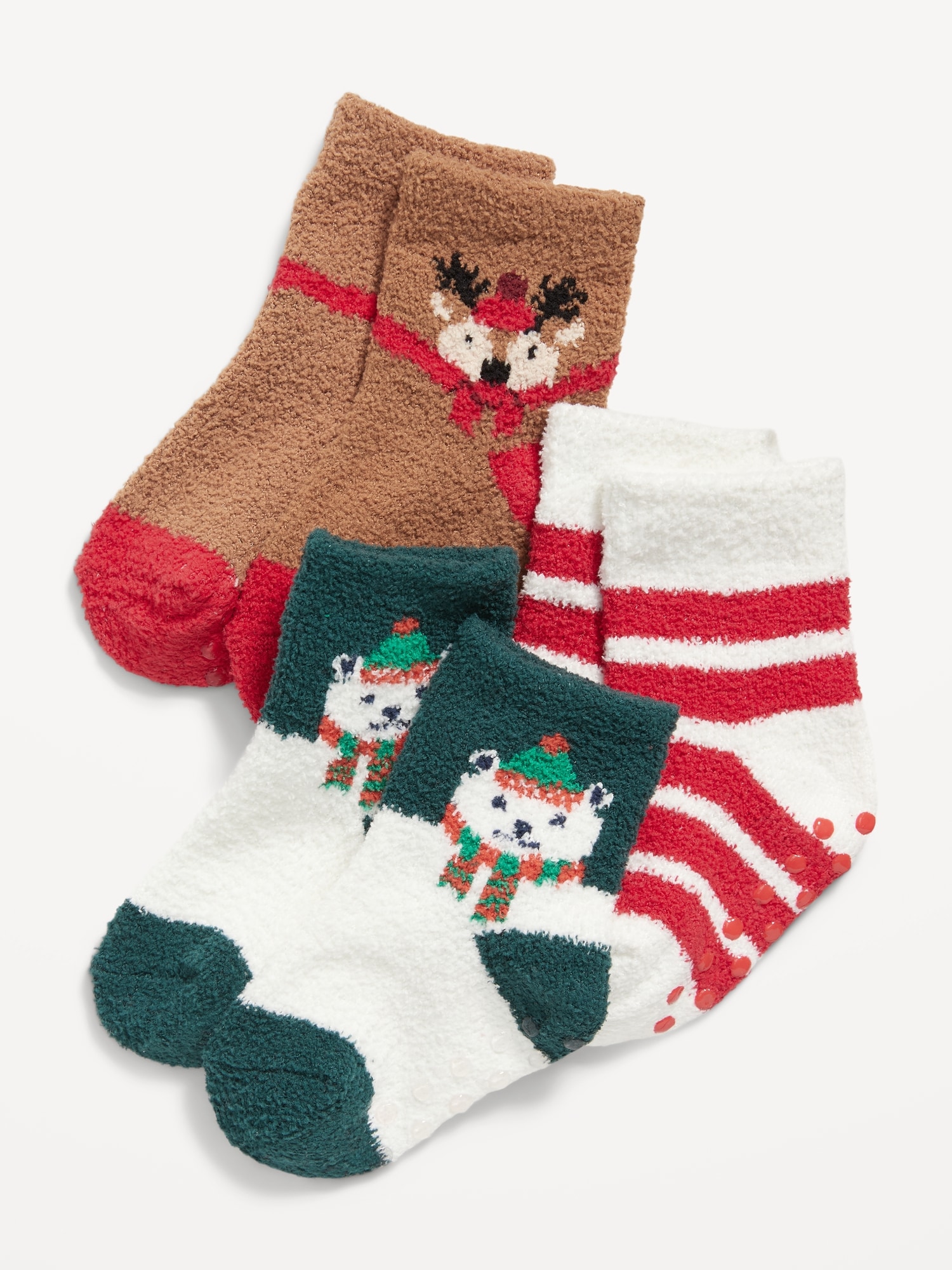 Unisex Holiday Cozy Socks 3Pack for Baby Old Navy