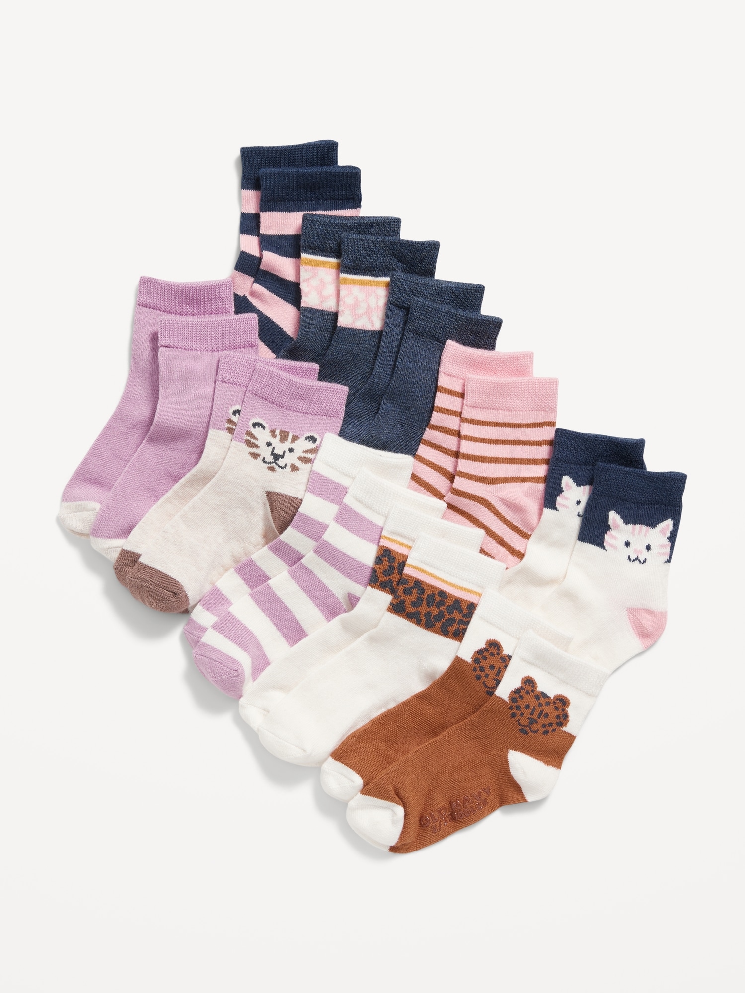 Old Navy Unisex Crew Socks 10-Pack for Toddler & Baby multi. 1