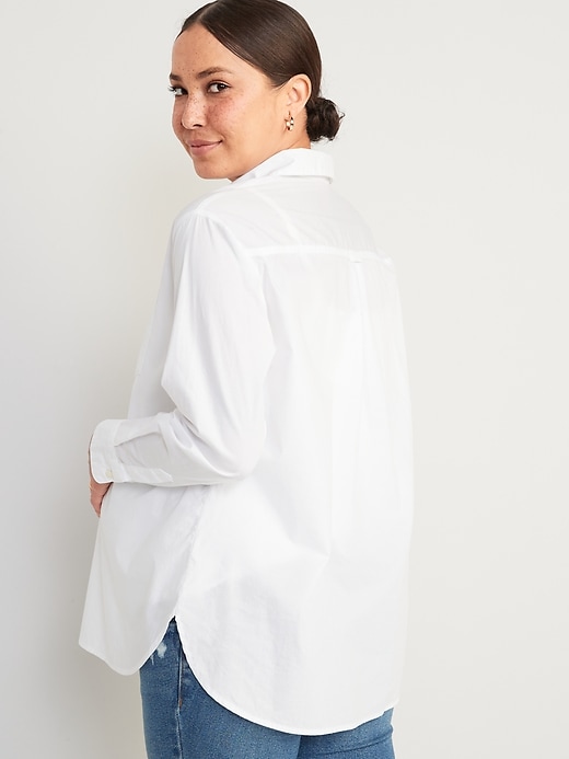 Image number 8 showing, Maternity Boyfriend Popover Shirt