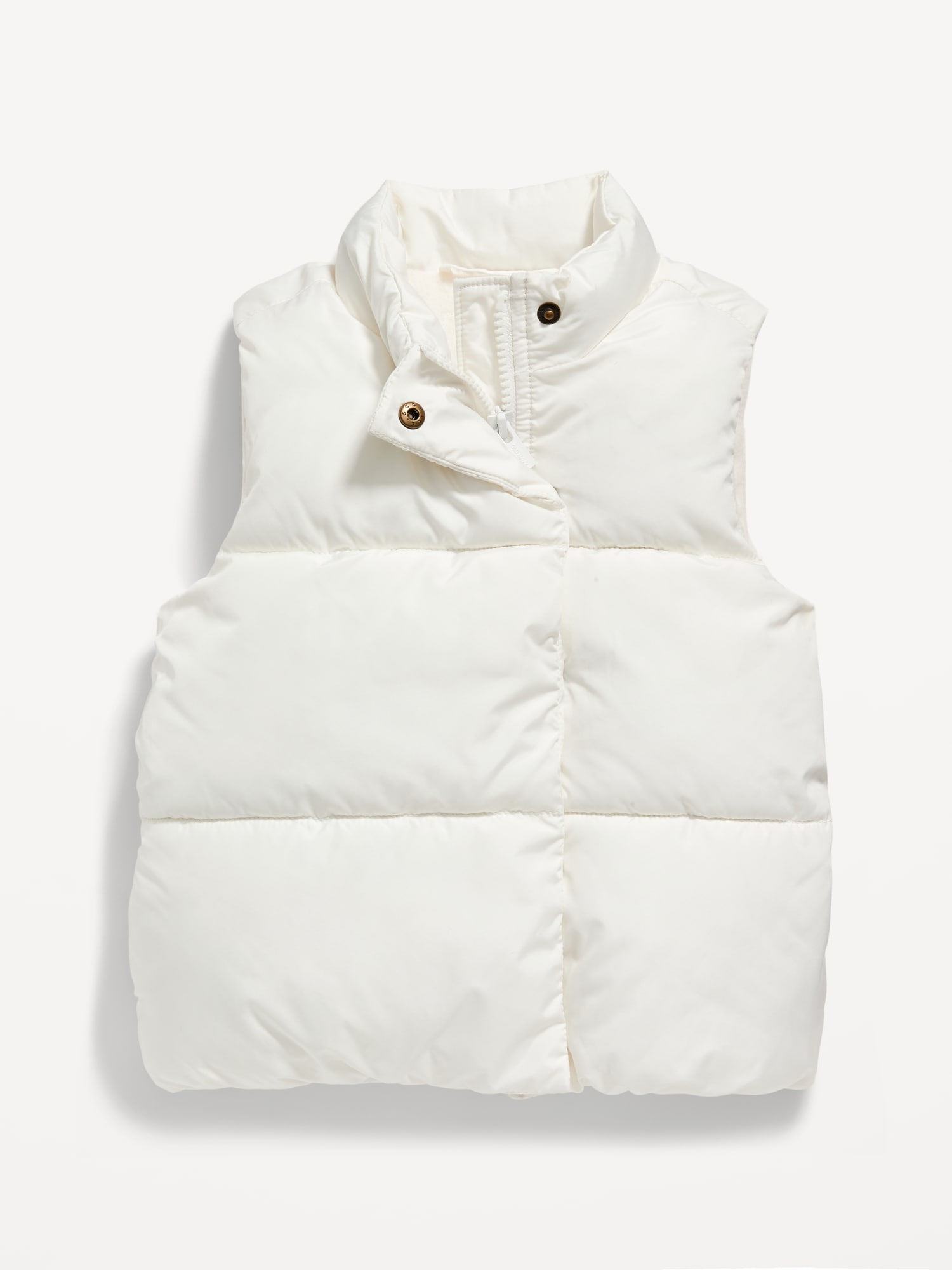 Girls white puffer top vest