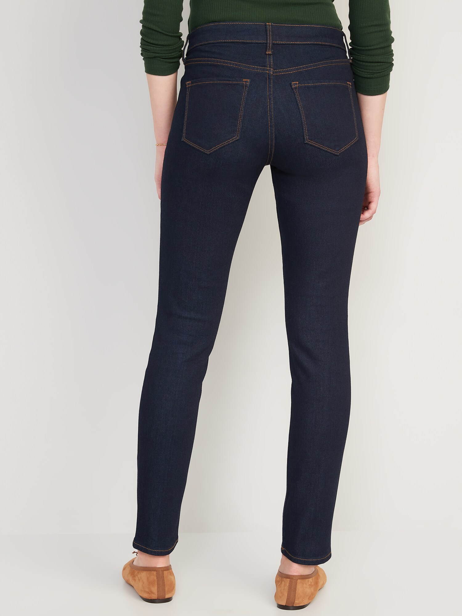Mid-Rise Power Slim Straight Jeans | Old Navy