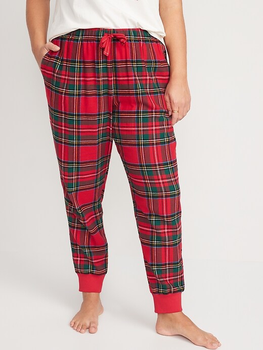 Image number 5 showing, Printed Flannel Jogger Pajama Pants