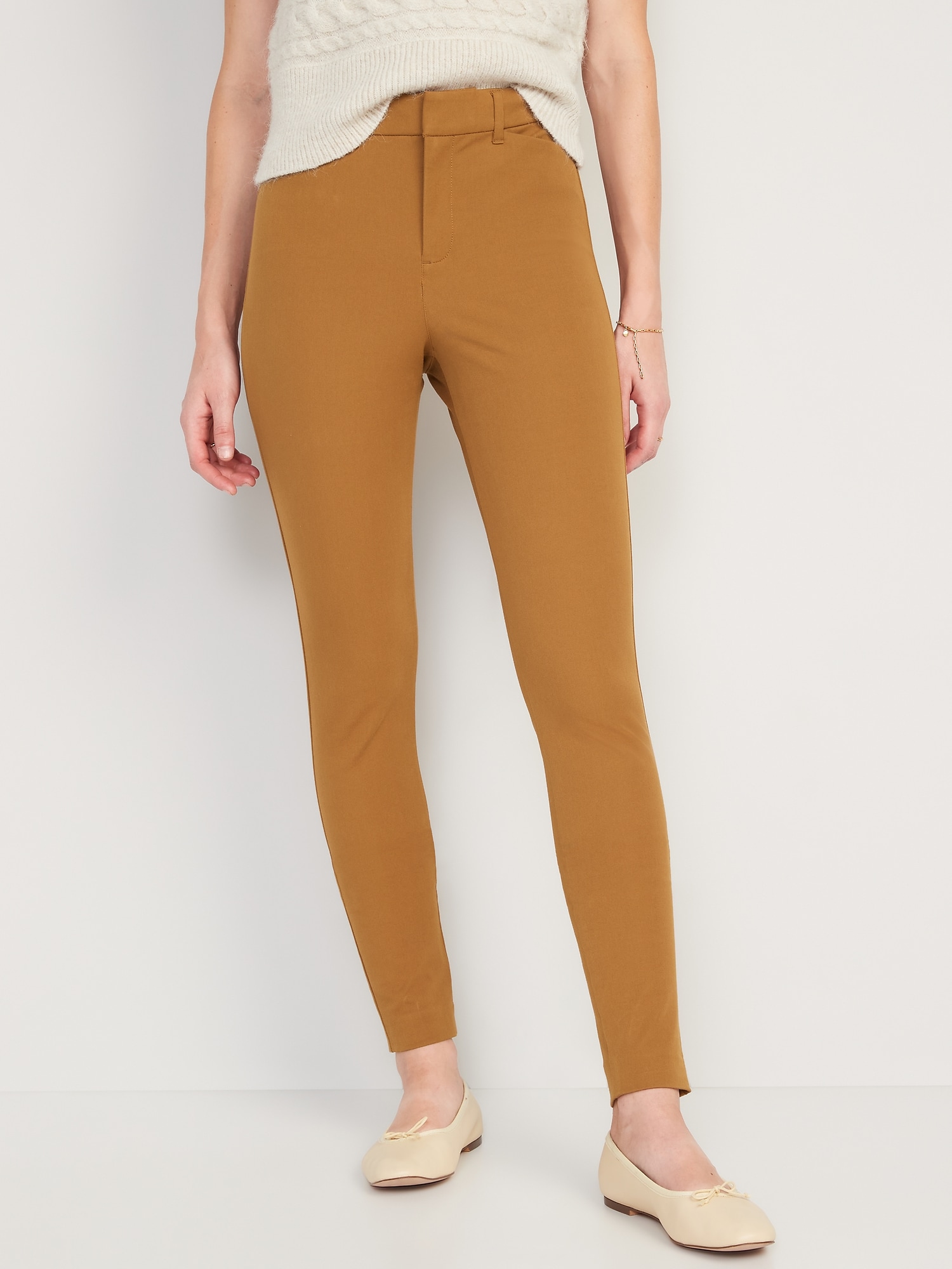 Old Navy High-Waisted Pixie Skinny Pants brown. 1