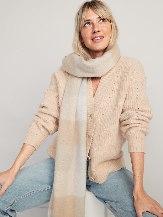 Image number 3 showing, Cozy Shaker-Stitch Cardigan Sweater for Women