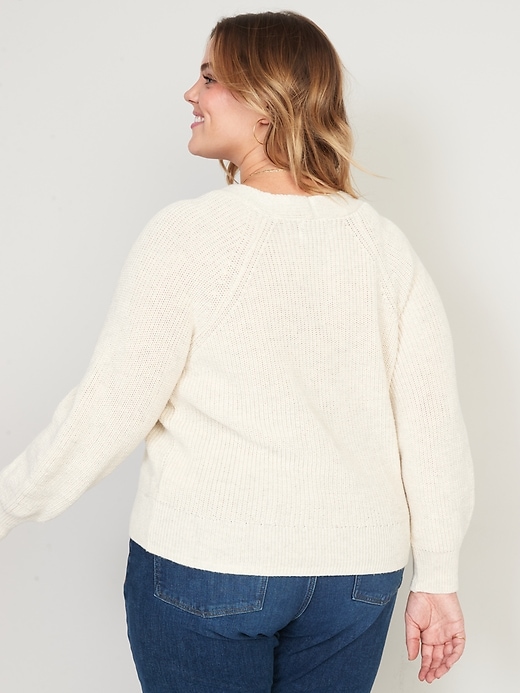 Image number 8 showing, Shaker-Stitch Cardigan Sweater for Women