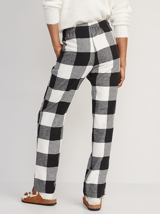 Image number 2 showing, Mid-Rise Flannel Pajama Pants for Women