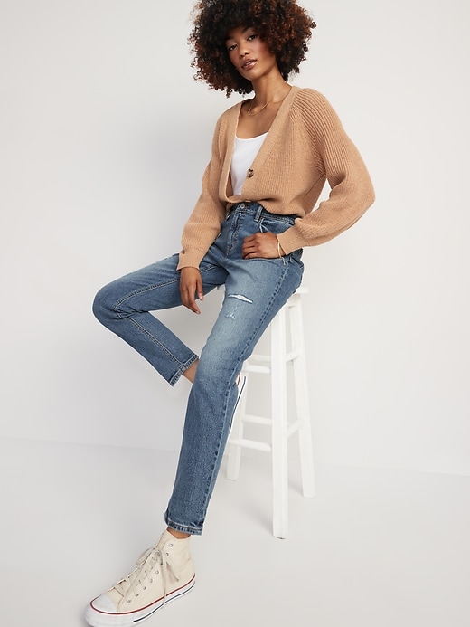 Image number 3 showing, Mid-Rise Ripped Boyfriend Jeans for Women