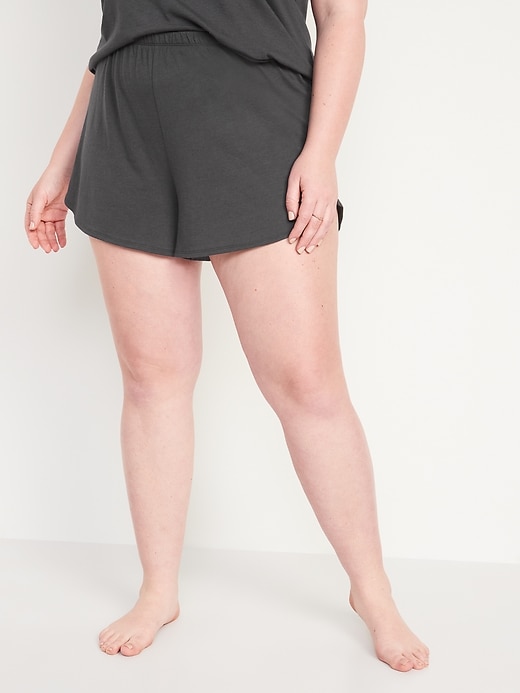 Image number 7 showing, High-Waisted Sunday Sleep Pajama Shorts -- 3.5-inch inseam