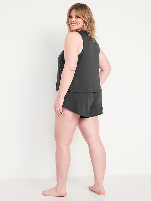 Image number 8 showing, High-Waisted Sunday Sleep Pajama Shorts -- 3.5-inch inseam