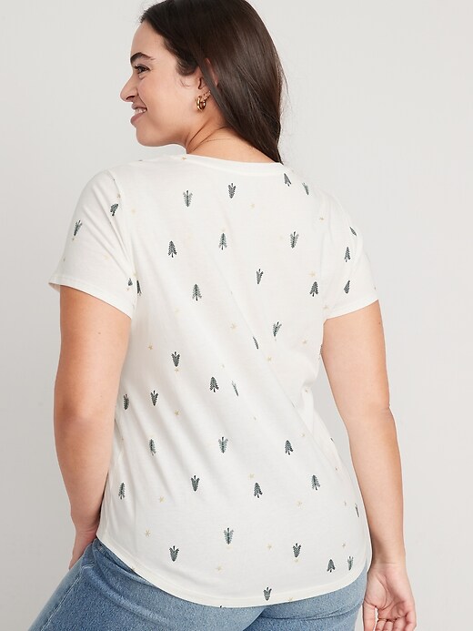 Image number 6 showing, EveryWear Holiday Printed T-Shirt for Women