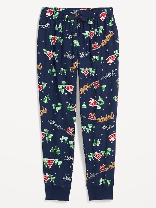 Image number 2 showing, Printed Flannel Jogger Pajama Pants for Women