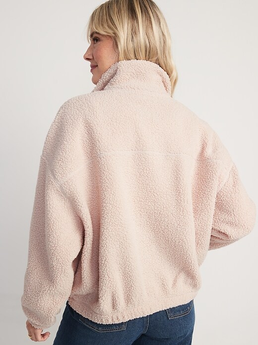 Image number 2 showing, Slouchy Sherpa Zip Jacket for Women