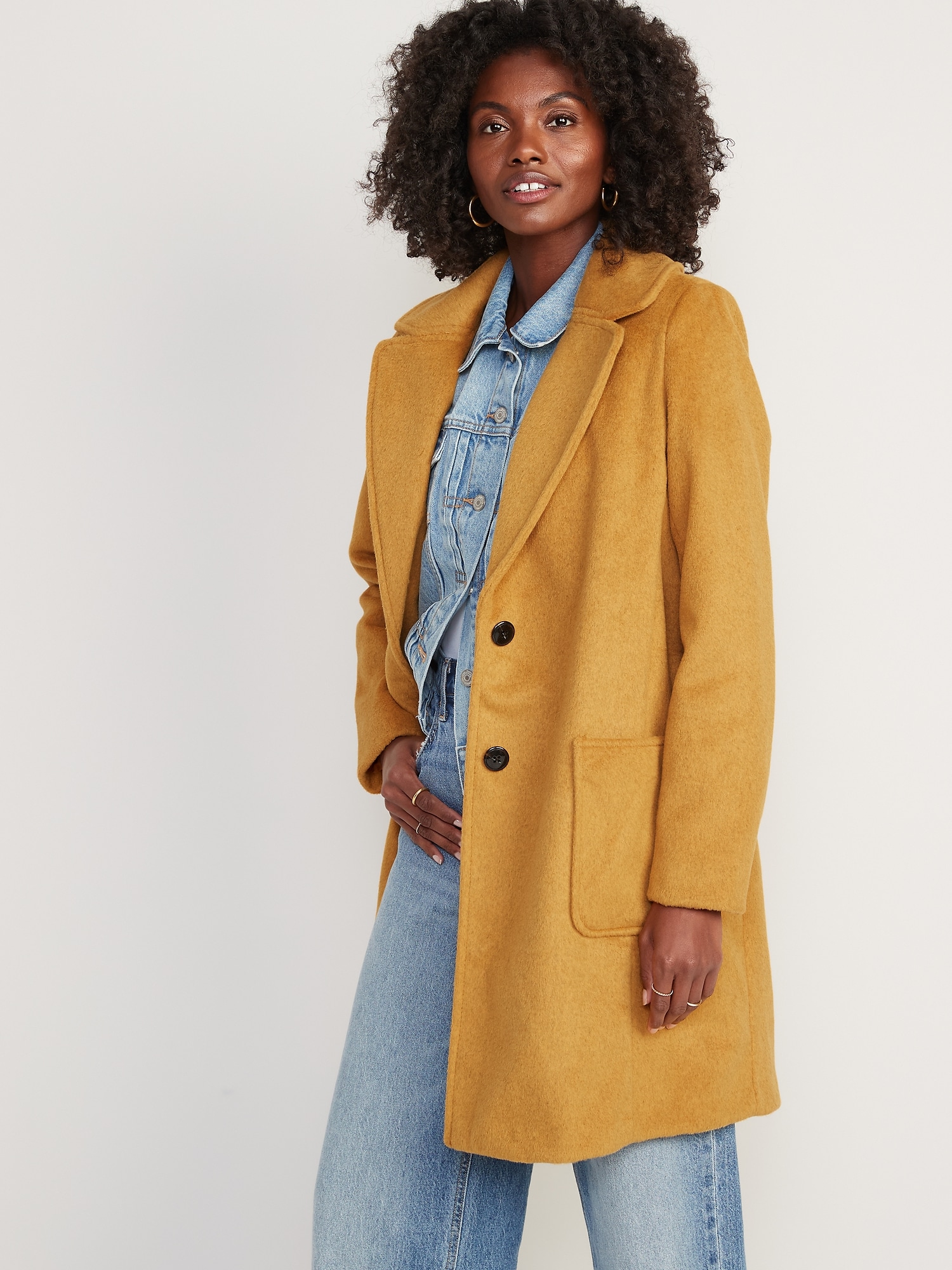 Navy shop oversized coat