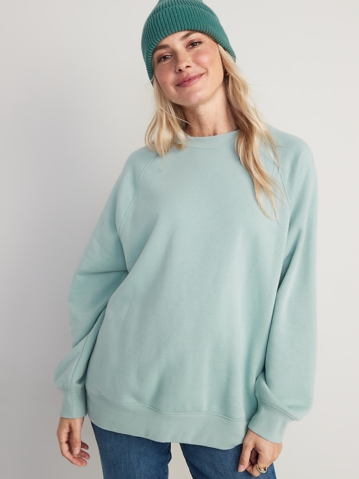 Oversized French Terry Tunic Sweatshirt Old Navy