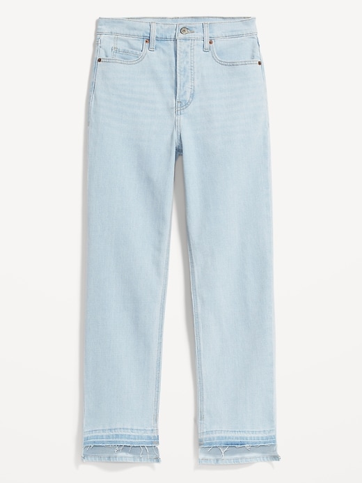 Image number 4 showing, Extra High-Waisted Button-Fly Sky-Hi Straight Jeans