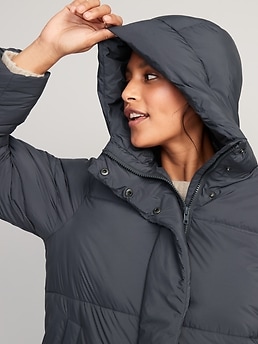 Hooded fashion waterproof puffer jacket