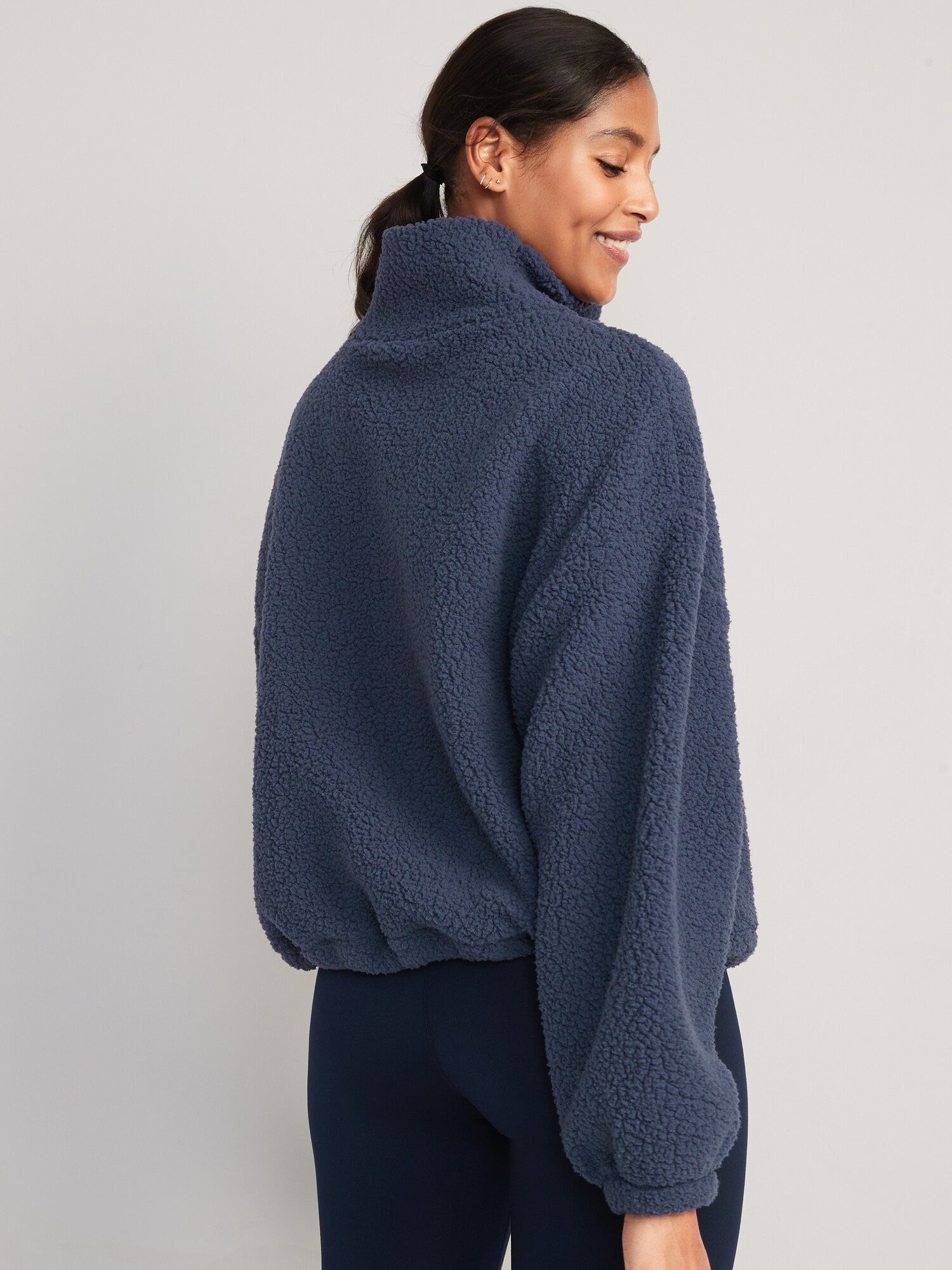 Cropped hotsell sherpa pullover