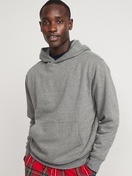 View large product image 1 of 1. Oversized Thermal-Lined Pullover Hoodie for Men