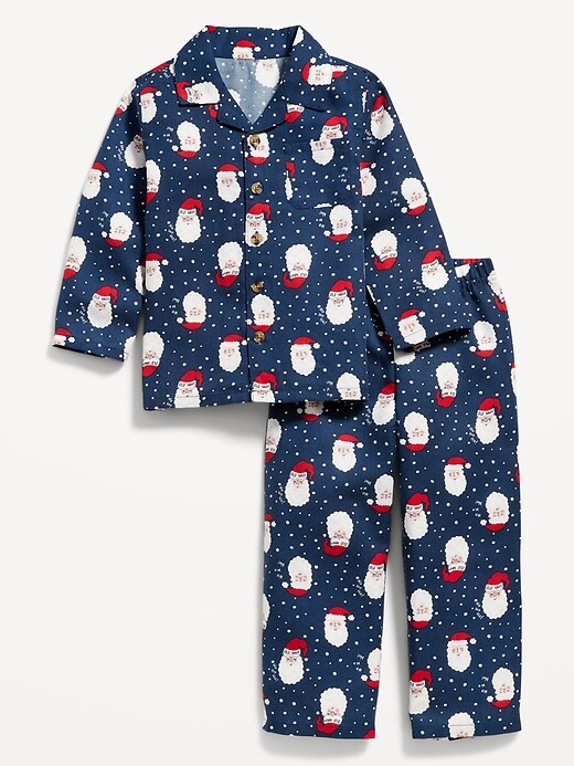 Printed Pajama Bottoms - Navy Father Christmas