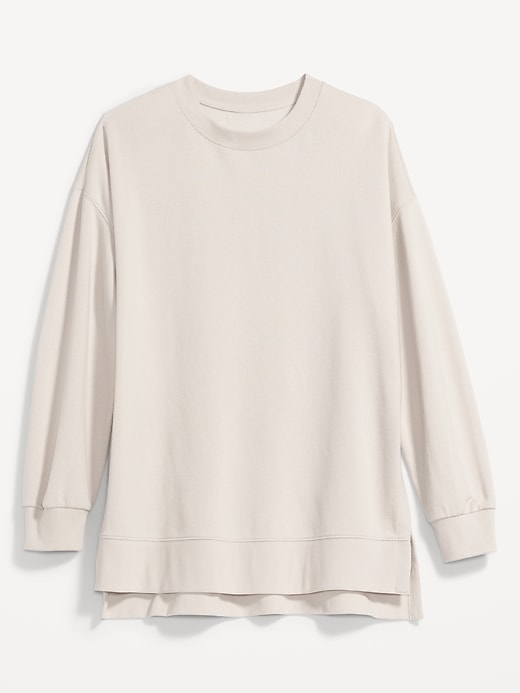 Image number 4 showing, Oversized Boyfriend Garment-Dyed Tunic Sweatshirt for Women