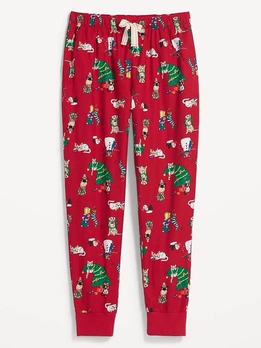 Image number 4 showing, Printed Flannel Jogger Pajama Pants