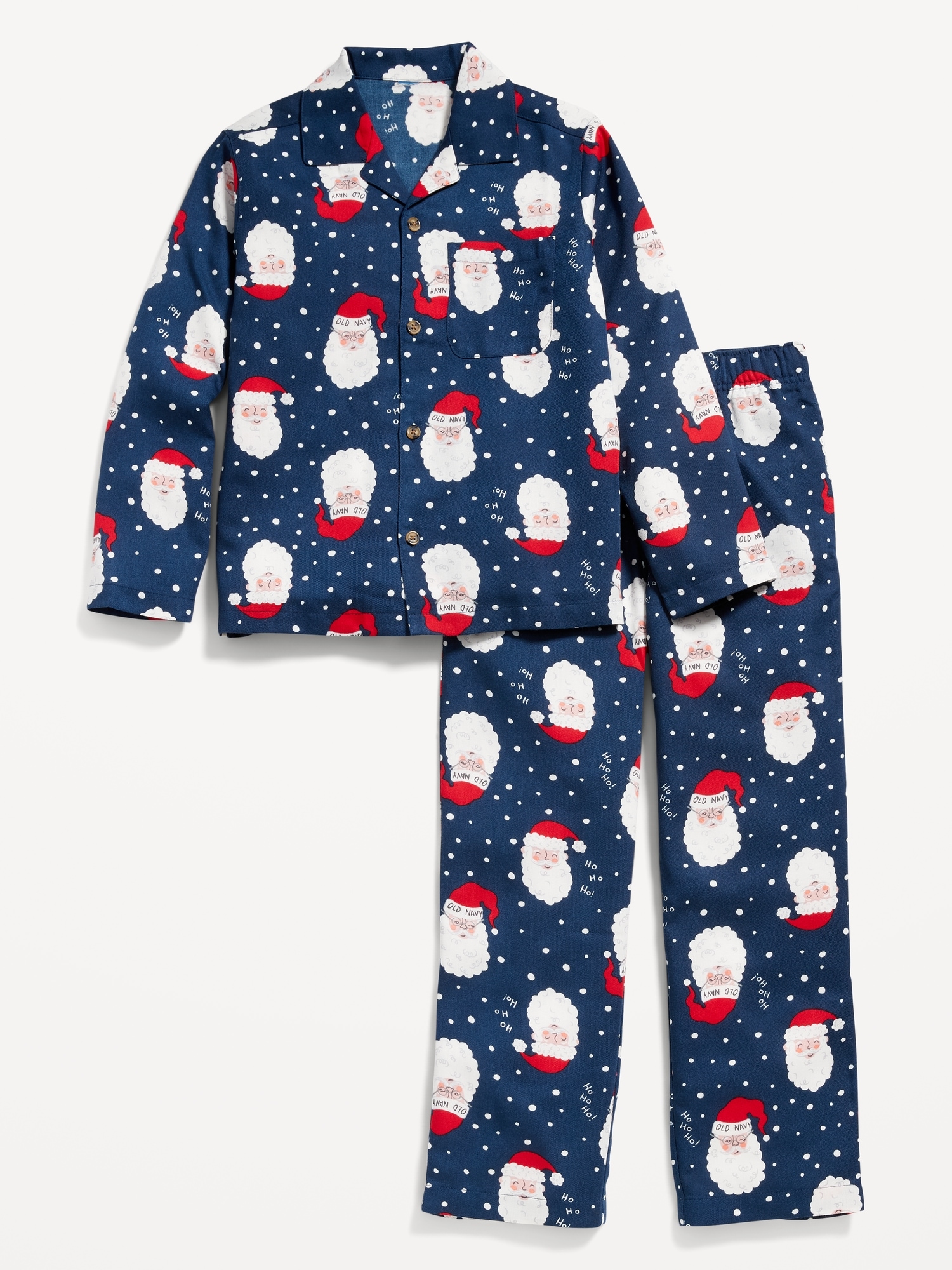 Christmas Dogs Girls Pajamas - Navy Blue in Kid's Flannel Styles