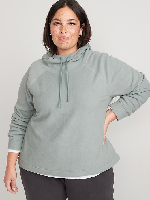 Image number 3 showing, Microfleece Funnel-Neck Pullover Hoodie for Women