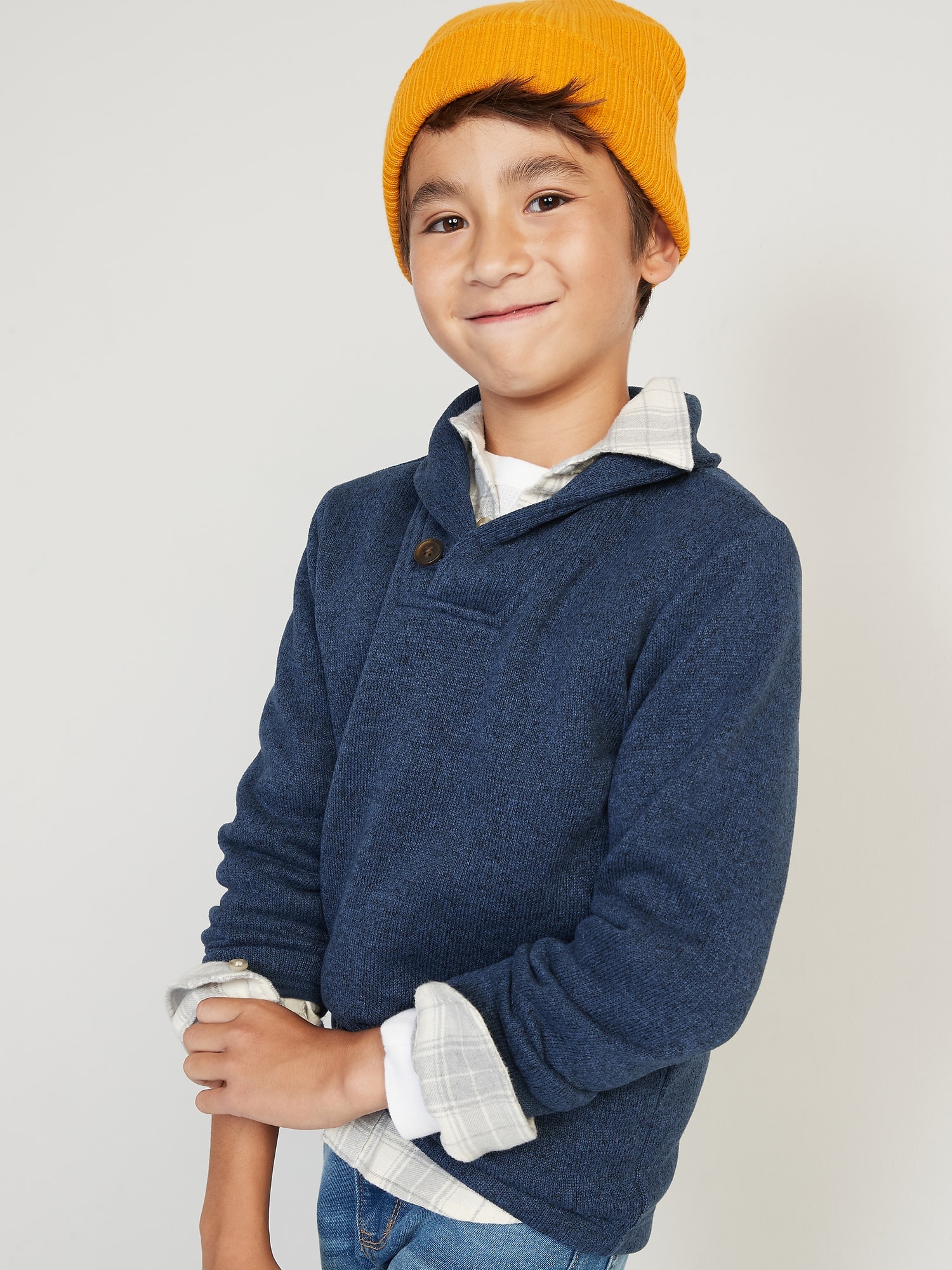 Boys shawl 2024 collar sweater