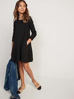 casual black dresses with sleeves