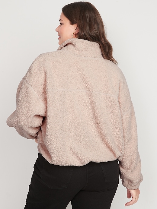 Image number 8 showing, Slouchy Sherpa Zip Jacket for Women