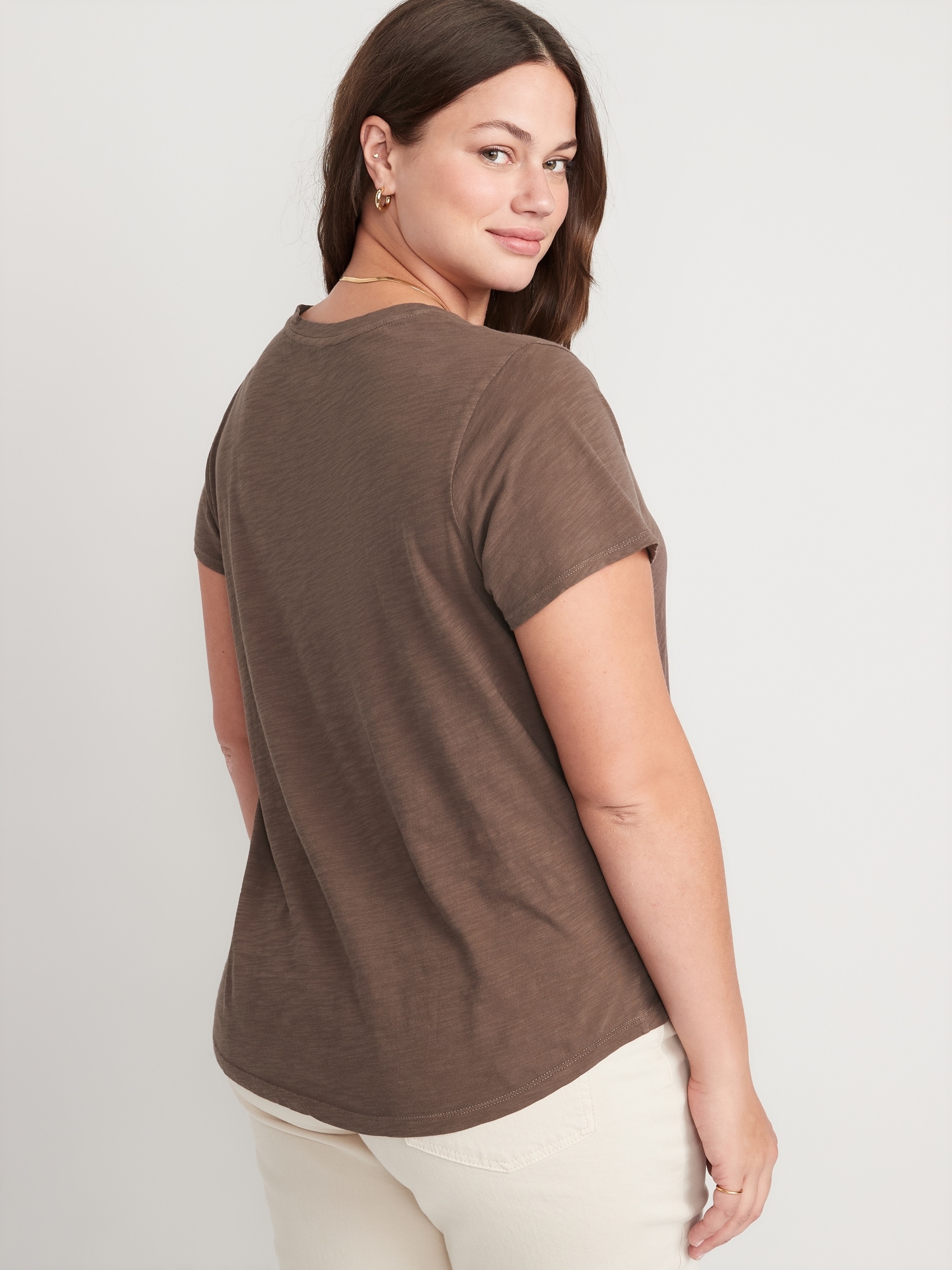 Womens Short Sleeve T-Shirts - V-Neck & Crew