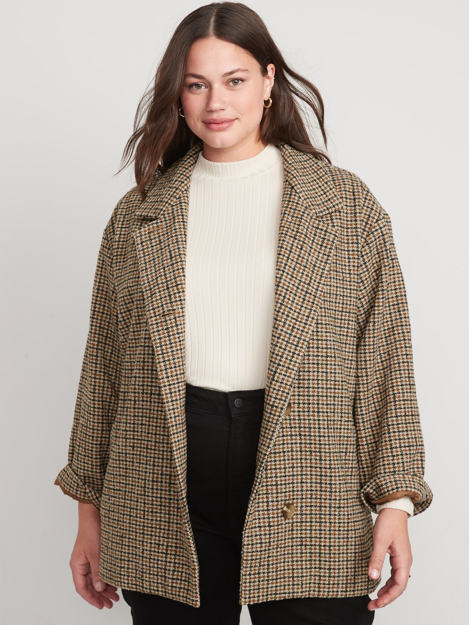 Houndstooth clearance car coat