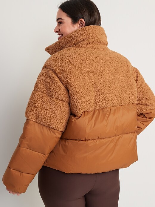 Image number 6 showing, Short Sherpa-Paneled Puffer Jacket