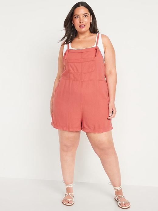 Linen-Blend Utility Romper -- 3-inch inseam | Old Navy