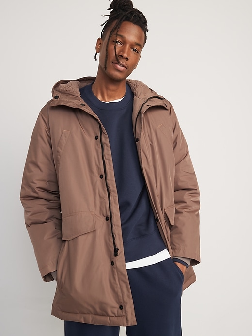 Water Resistant Hooded Parka Coat Old Navy