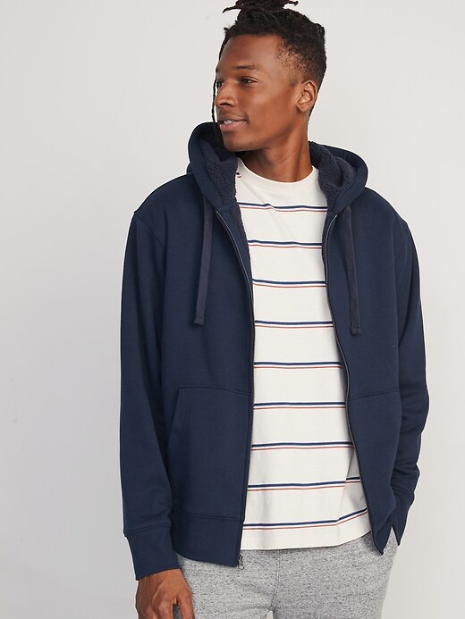 Old navy sherpa hoodie mens sale