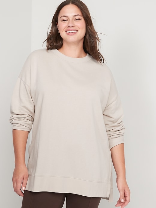Image number 7 showing, Oversized Boyfriend Garment-Dyed Tunic Sweatshirt for Women