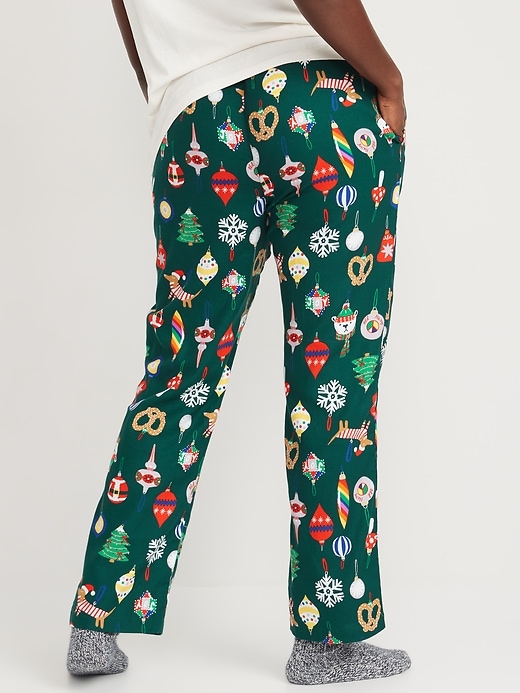 Image number 5 showing, Mid-Rise Flannel Pajama Pants