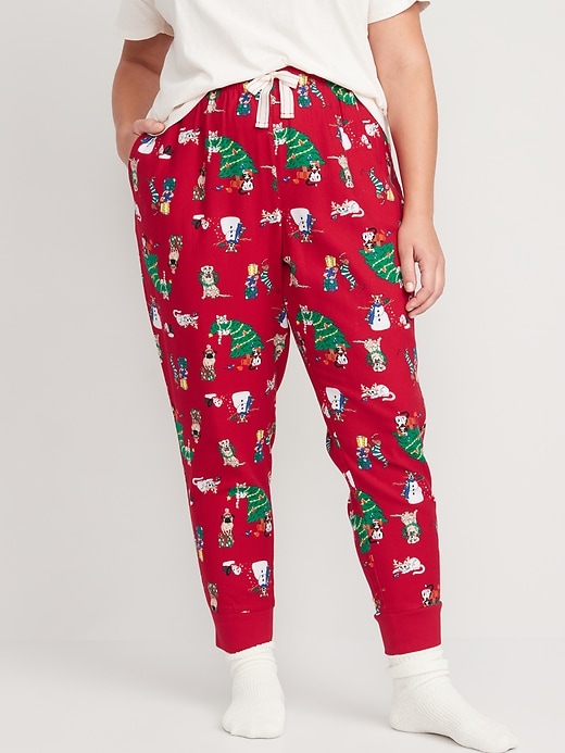 Image number 7 showing, Printed Flannel Jogger Pajama Pants