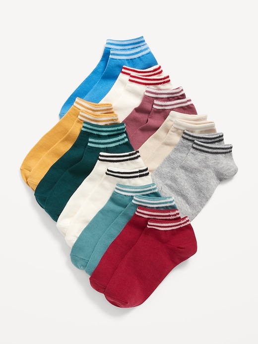 View large product image 1 of 1. Ankle Socks 10-Pack for Girls